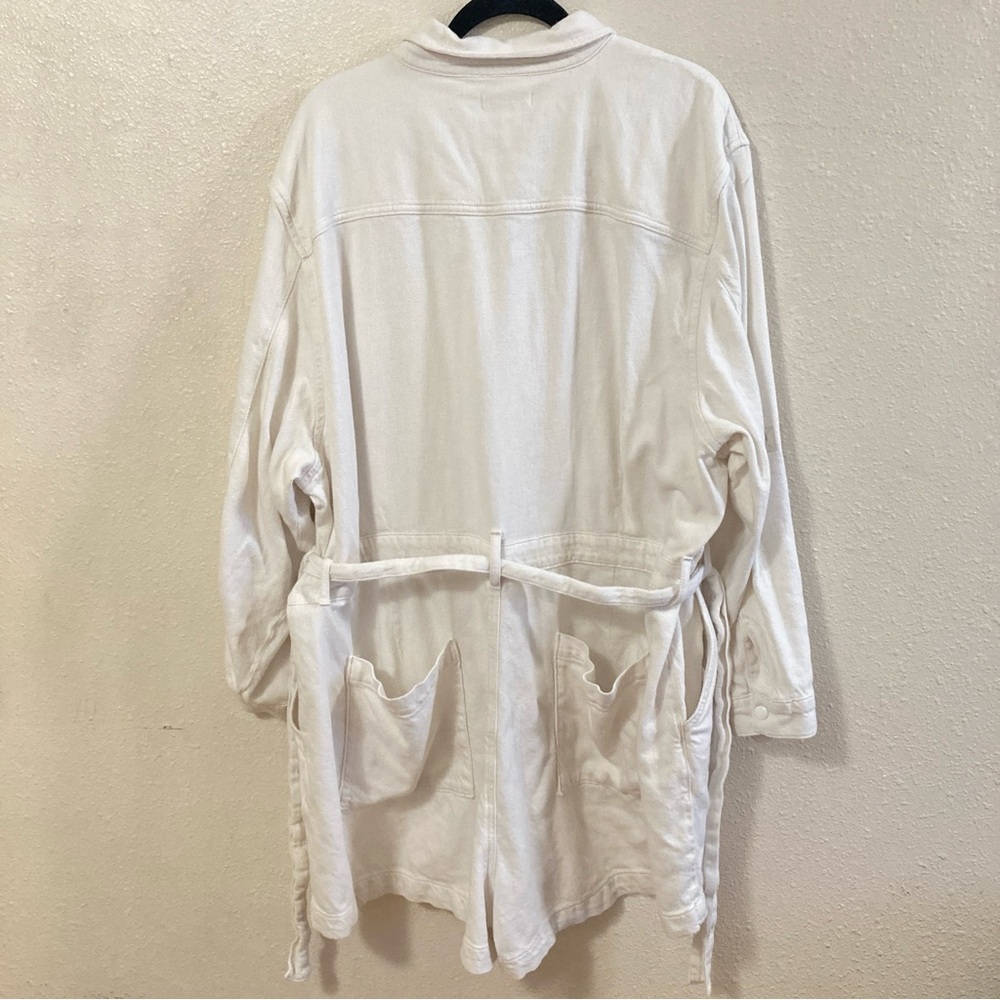 Good American Women’s Romper White Collared Size 7 - Picture 4 of 16